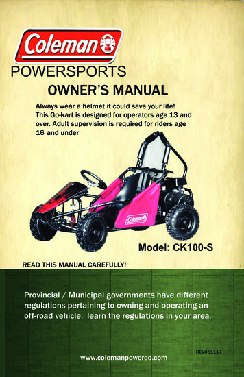 Go Kart - CK100-S Owner's Manual