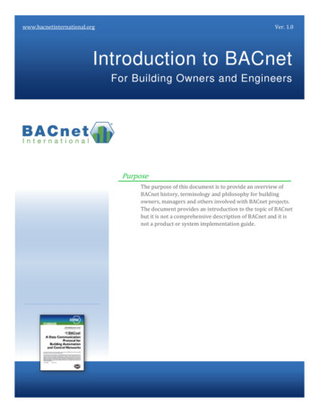 Introduction To BACnet - Contemporary Controls