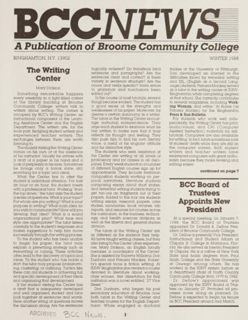 A Publication Of Broome Community College