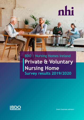 Private & Voluntary Nursing Home Survey Results 2019/2020 — BDO NHI