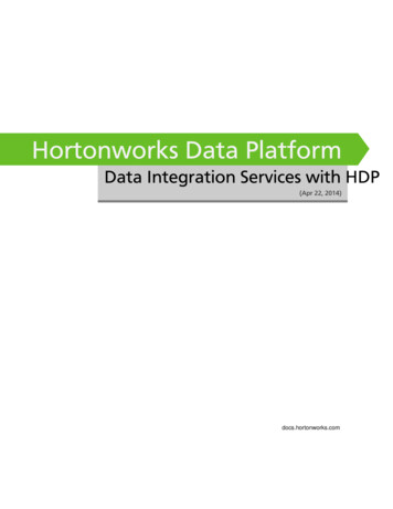 Hortonworks Data Platform - Data Integration Services With HDP