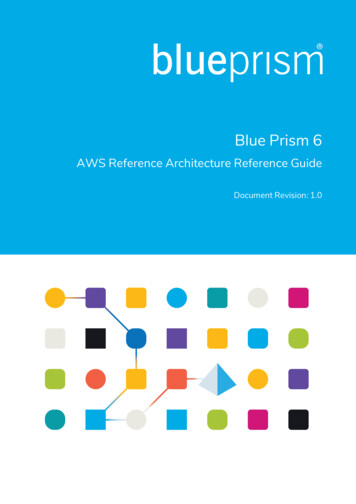 Blue Prism 6 - AWS Reference Architecture Reference Guide