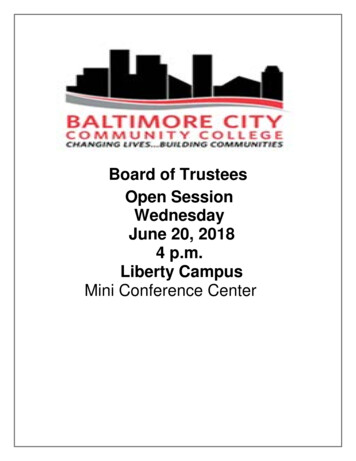 Board Of Trustees Open Session Board Book June 20, 2018