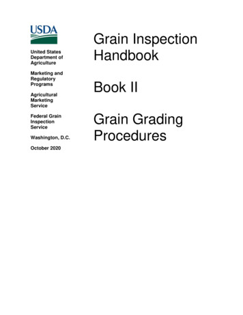 Book II Grain Grading Procedures - Agricultural Marketing Service