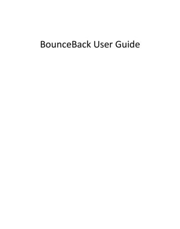 BounceBack User Guide - CMS Products