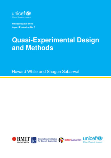 Quasi-Experimental Design And Methods - Unicef-irc 
