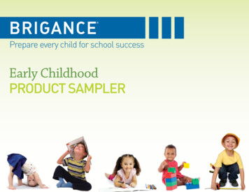 BRIGANCE Early Childhood Product Sampler - Masaryk University