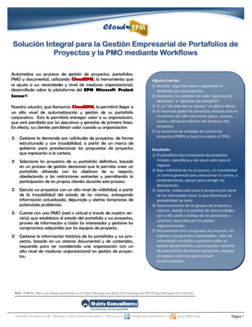 Solución Integral Para La Gestión Empresarial De Portafolios De .