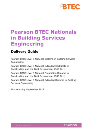 Pearson BTEC Nationals In Building Services Engineering