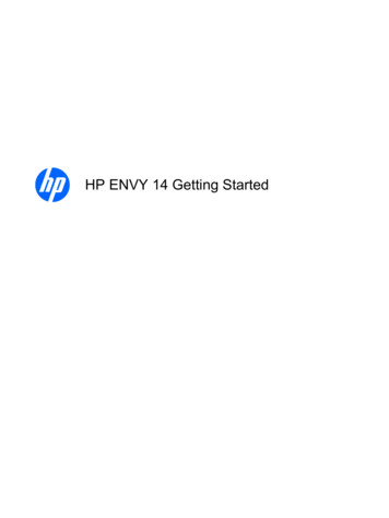 HP ENVY 14 Getting Started