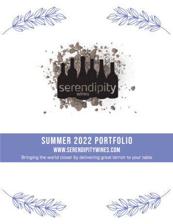 Summer 2022 Portfolio - Serendipitywines 