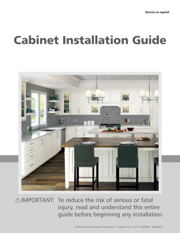 Cabinet Installation Guide - Roth Kitchen Cabinetry
