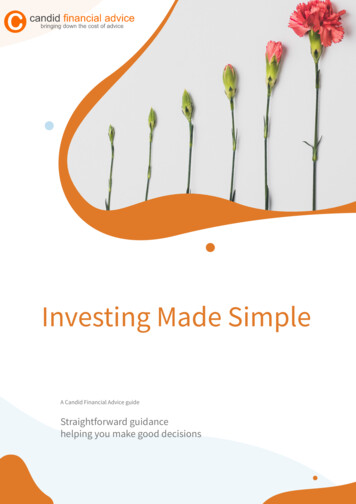 INVESTING MADE SIMPLE - Candid Financial Advice