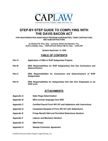 Step-by-step Guide To Complying With The Davis Bacon Act - Caplaw