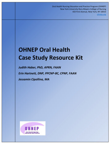 OHNEP Oral Health Case Study Resource Kit