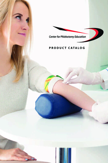 Center For Phlebotomy Education PRODUCT CATALOG
