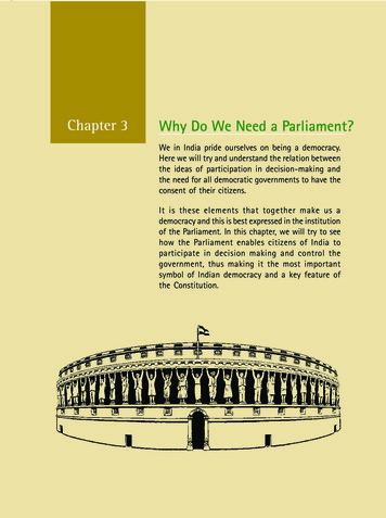 Chapter 3 Why Do We Need A Parliament? - Ceodelhi.gov.in