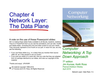 Chapter 4 Network Layer: The Data Plane - University Of Washington