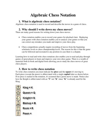Algebraic Chess Notation - Whitestone Elementary PTA