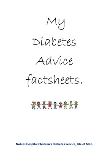 Diabetes Advice Factsheets. Factsheets. - Isle Of Man Government