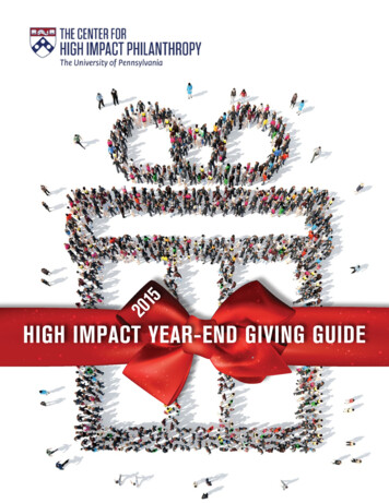 High Impact Year-end Giving Guide