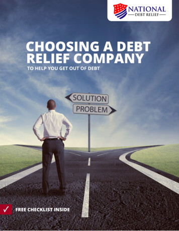 Choosing A Debt Relief Company