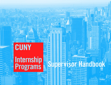 Supervisor Handbook - City University Of New York