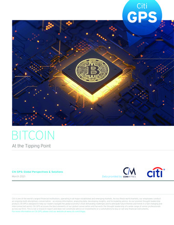 Bitcoin At The Tipping Point - Report - Citi - 3 Bit Lab