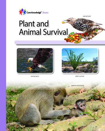 SCIENCE Plant And Animal Survival - Core Knowledge