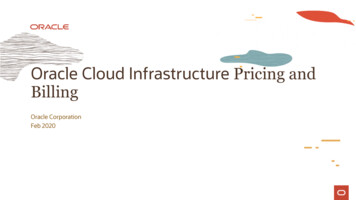 Oracle Cloud Infrastructure Pricing And Billing