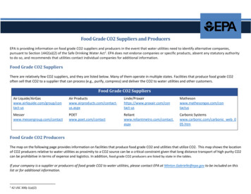 Food Grade CO2 Suppliers And Producers - US EPA