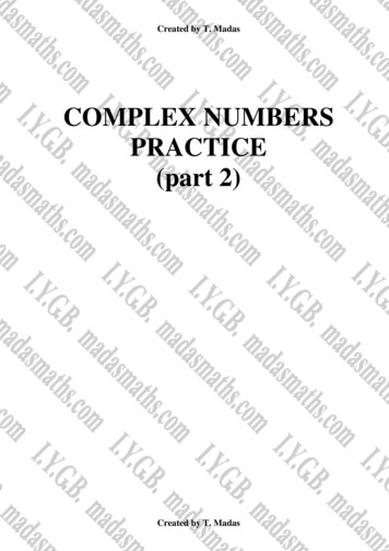 COMPLEX NUMBERS PRACTICE (part 2) - MadAsMaths