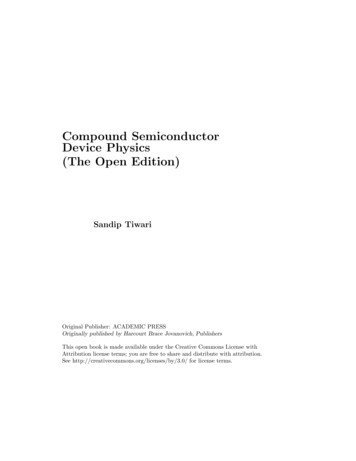 Compound Semiconductor Device Physics (The Open Edition)