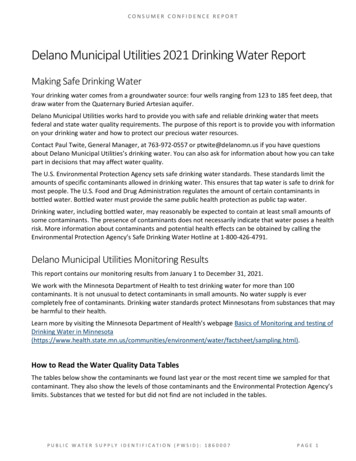 Delano Municipal Utilities 2021 Drinking Water Report