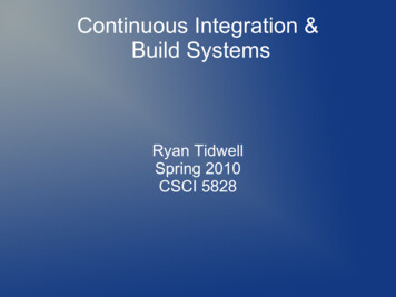 Continuous Integration & Build Systems