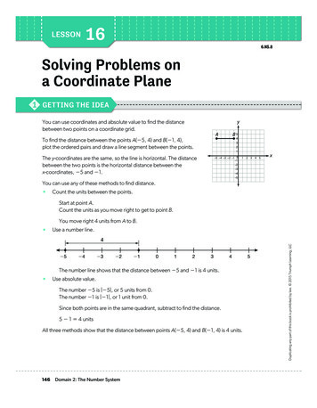 6.NS.8 Solving Problems On A Coordinate Plane