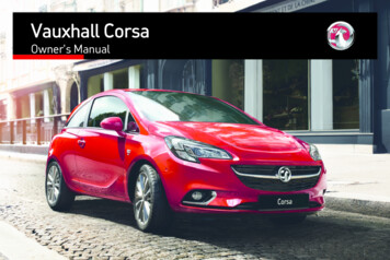 Vauxhall Corsa Owner's Manual