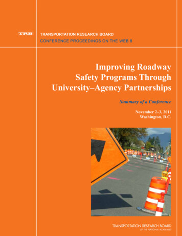 CONFERENCE PROCEEDINGS ON THE WEB 8 - Transportation Research Board