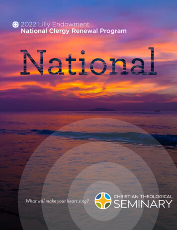 2022 Lilly Endowment National Clergy Renewal Program