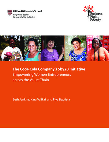The Coca-Cola Company's 5by20 Initiative - Harvard Kennedy School