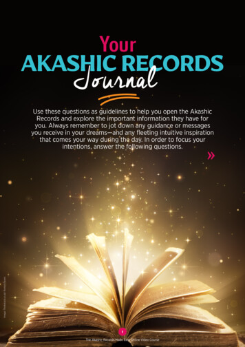 AKASHIC RECORDS Your Journal