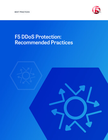 F5 DDoS Protection: Recommended Practices - F5, Inc.