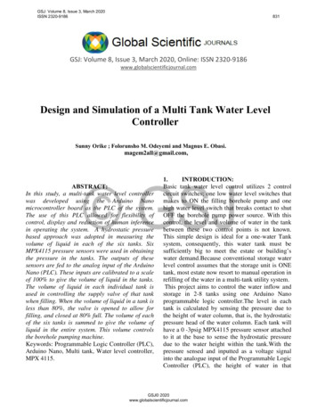 Design And Simulation Of A Multi Tank Water Level Controller