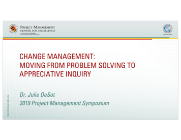 Change Management: Moving From Problem Solving To Appreciative Inquiry