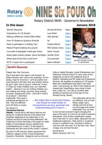 Rotary District 9640 - Governor's Newsletter - Microsoft