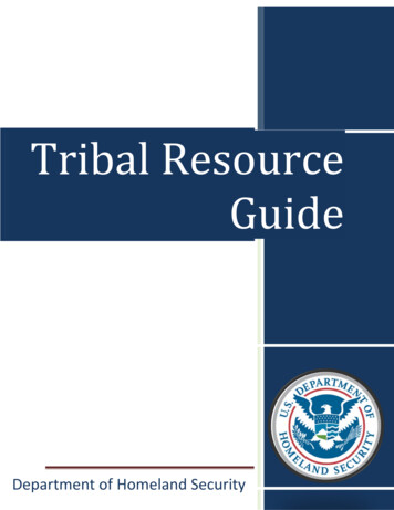 Tribal Resources Guide - Dhs.gov