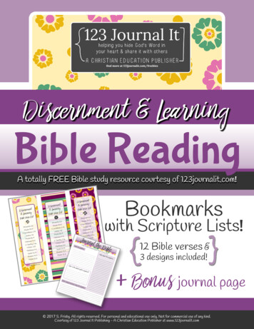 DISCERNMENT - Bible Reading Bookmarks - 123 Journal It Publishing