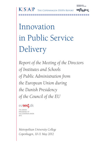 Innovation In Public Service Delivery - EUROPA