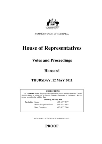 House Of Representatives - Aph