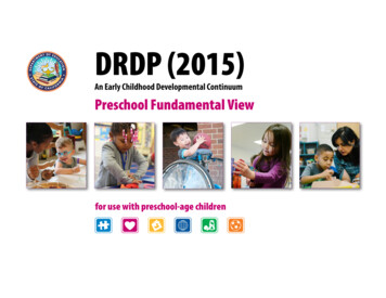 DRDP (2015) Preschool Fundamental View - Desiredresults